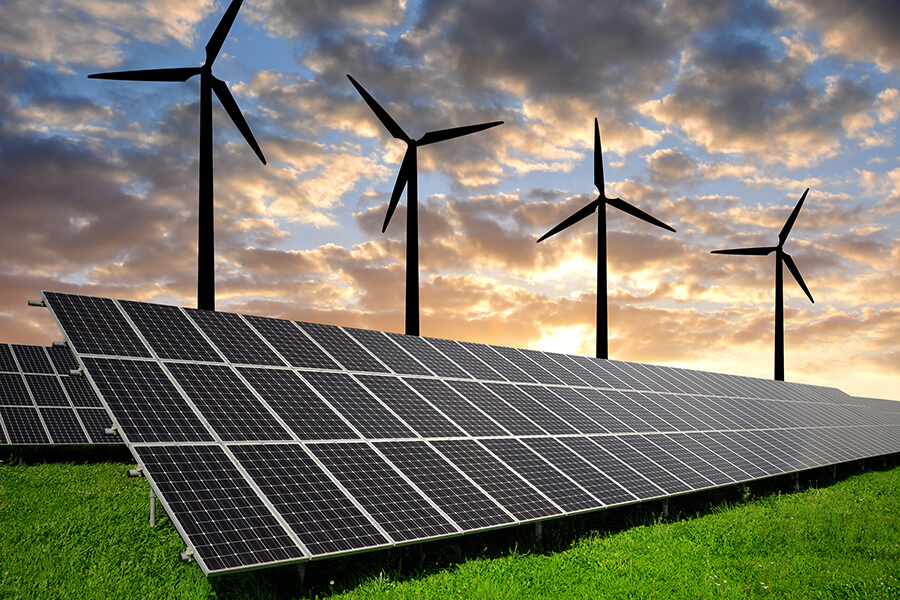 Solar Panels and Wind Turbines