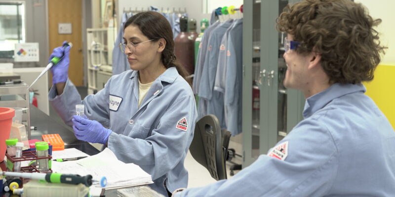 two people working in a lab